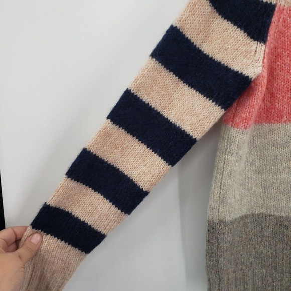 Rebecca Taylor Striped Colorblock Sweater Womens Size Small Wool Blend - Picture 10 of 12